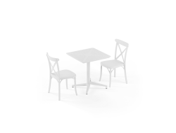 Masa Takımı Moon 70x70 Katlanır & Capri Sandalye | 2 Kişilik