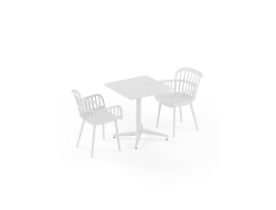 Masa Takımı Moon 70x70 Sabit & Eva-P Koltuk | 2 Kişilik