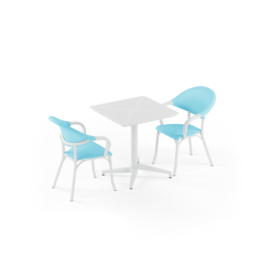 Masa Takımı Moon 70x70 Katlanır & Koltuk Flash-N | 2 Kişilik