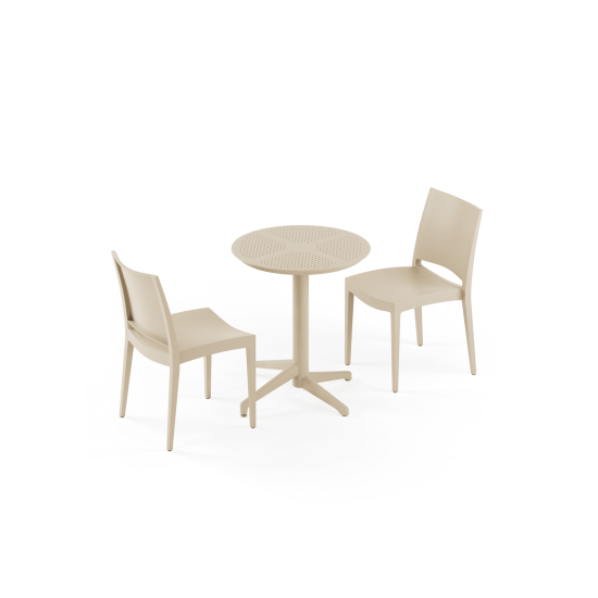 Masa Takımı Moon Ø60 Sabit & Sandalye Specto | 2 Kişilik