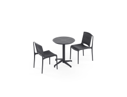 Masa Takımı Moon Ø60 Katlanır V2 & Nes Sandalye | 2 Kişilik