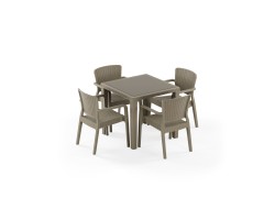 Masa Takımı Antares Camlı 80x80 Kare & Antares | 4 Kişilik