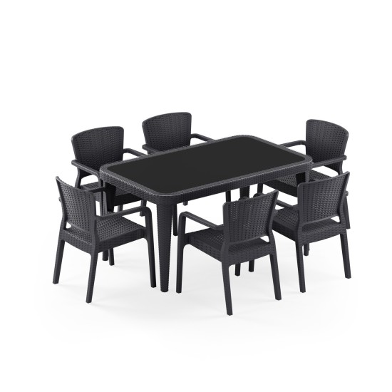 Masa Takımı Osaka 90x150 & Antares Koltuk | 6 Kişilik