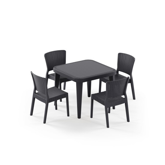 Masa Takımı Osaka 90x90 & Antares Sandalye | 4 Kişilik