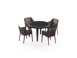 Masa Takımı Osaka Ø110 & Octa Koltuk | 4 Kişilik