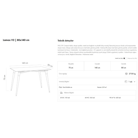 Lamax V2 Masa 80x140