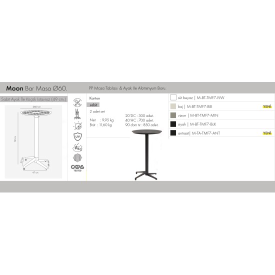 Moon Masa Ø60 - Bar