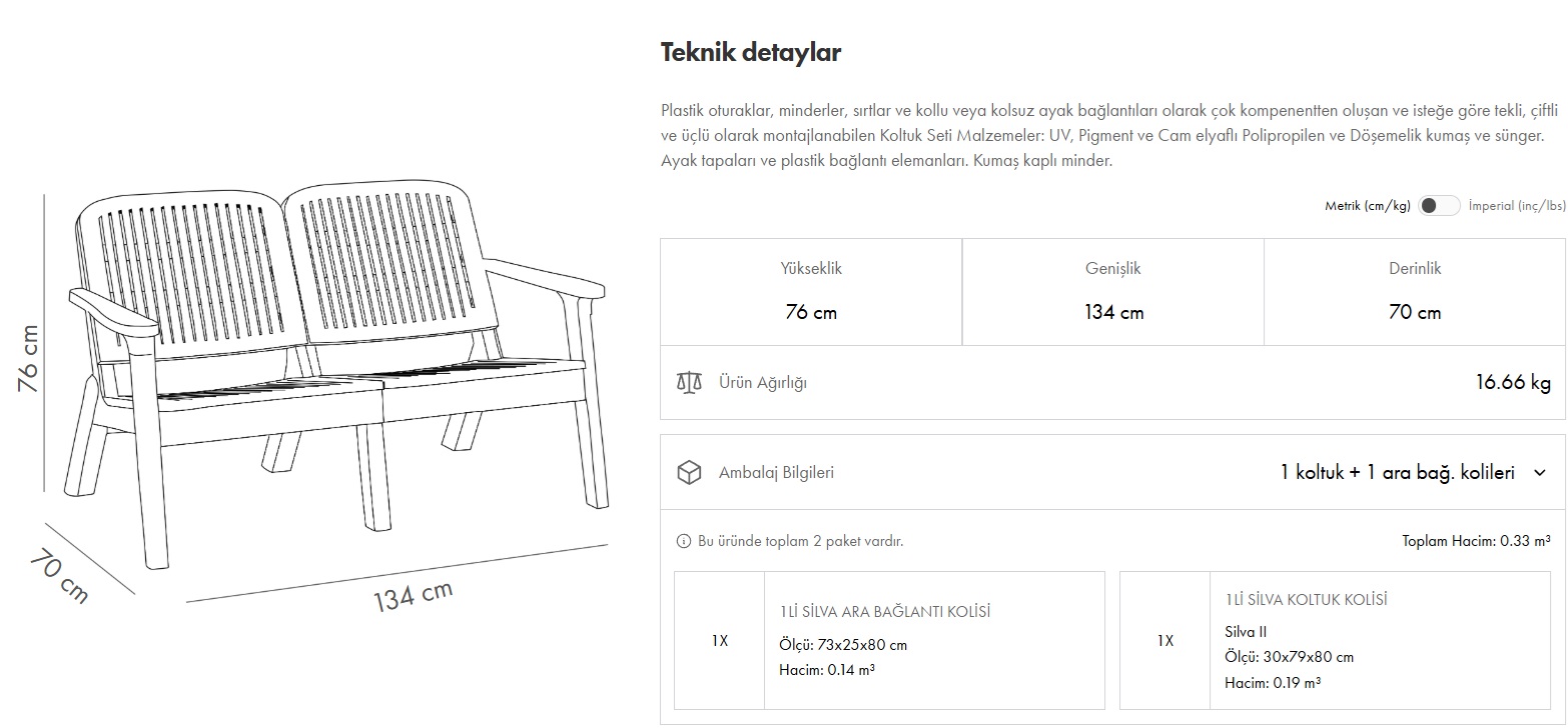 Silva II İkili Koltuk