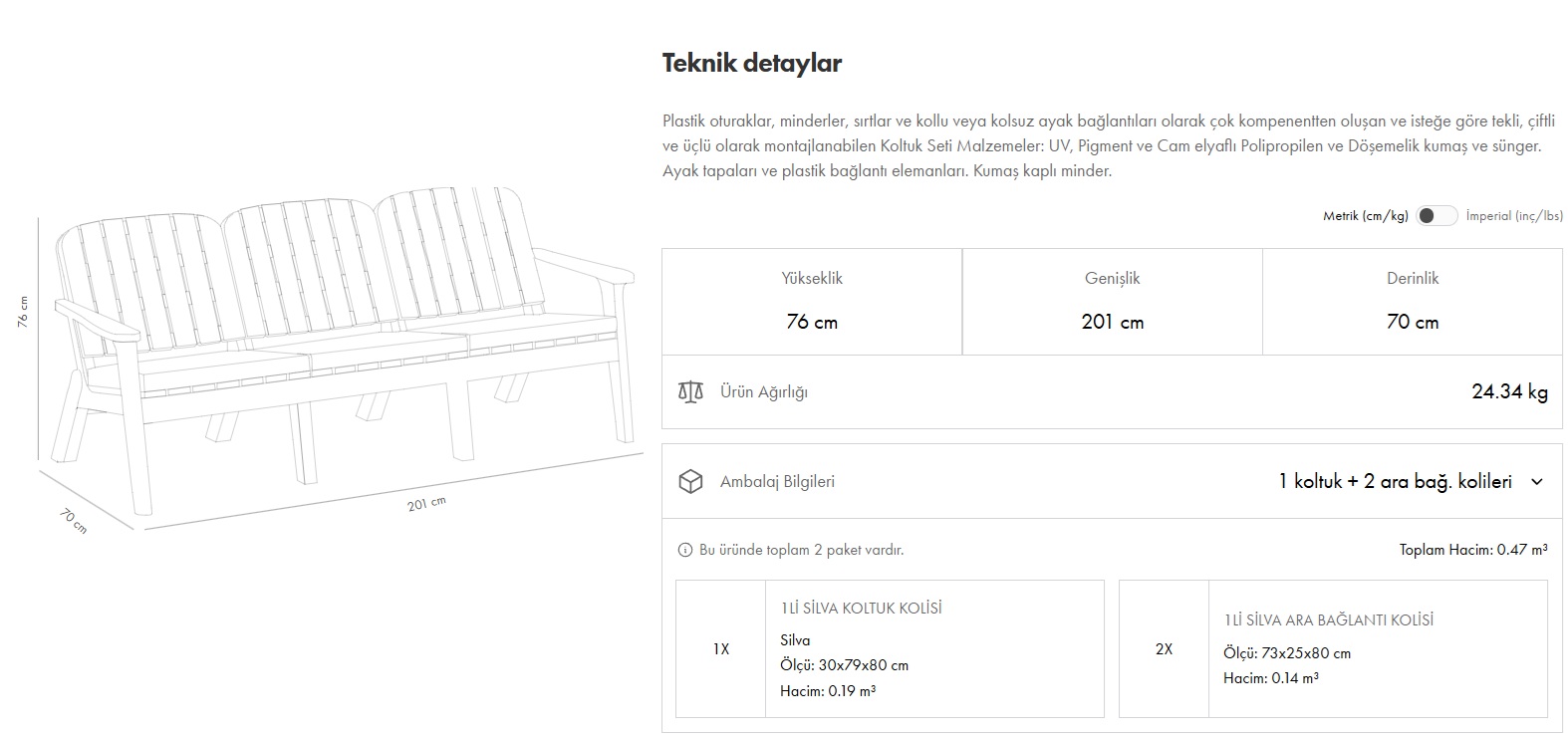 Silva Üçlü Koltuk