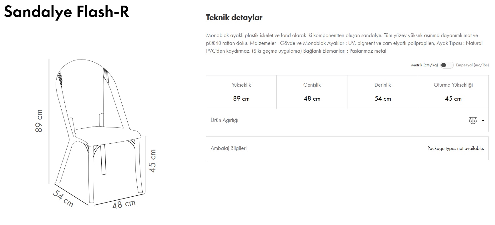 Flash-R Sandalye
